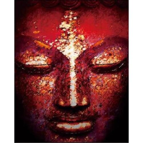 5D DIY Diamond Painting Cross Stitch Full Diamond Embroidery Buddha Face Pattern Diamond Mosaic Handmade Decor New Year Gift