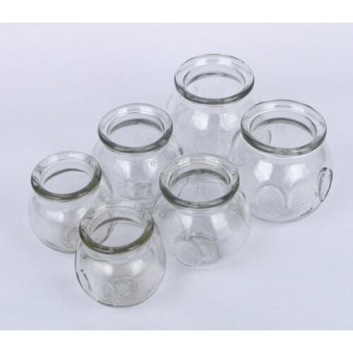 6PCS/Set Glass Cupping Therapy Set Fire Cup Vacuum Cupping Therapy Device Cupping Cups Massage Fire Cupping Chinese Health