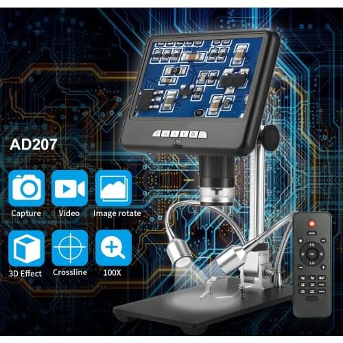 7-inch LCD Large Screen Magnification Digital Microscope HD Video Record Image Remote Camera Video Recorder Storage Function