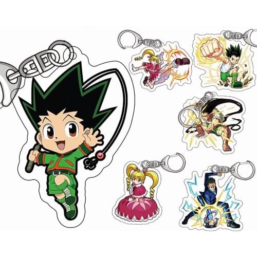 Anime HUNTER X HUNTER Gon Killua Irumi Kurapika Acrylic Figure keychain Keyring Collection Model Gifts Cosplay