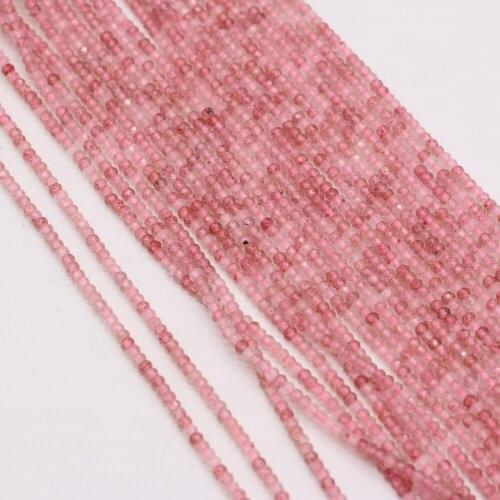 Beads Natural Semi-Precious Stone Section Beaded Ms Charm Strawberry Crystal Beads for Jewelry Making Beadwork DIY Bracelet3x2mm
