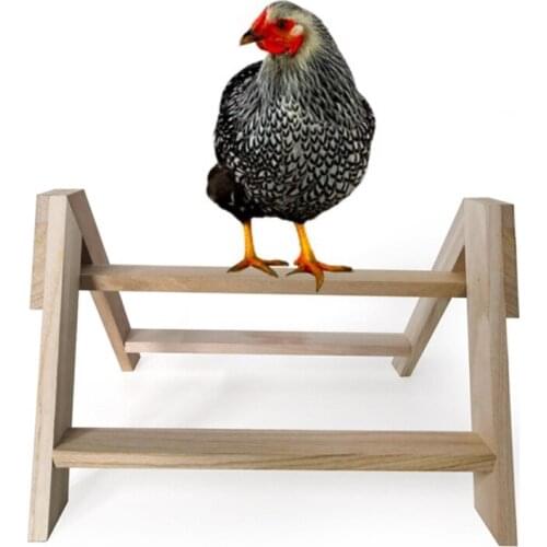 Chicken Perch Wood Stand for Pet Hens Large Bird Parrot Coop Roosting Wooden Tripod Stand
