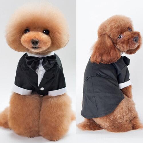 Pet Dog Cat Clothing Party Wedding Suits Tuxedo Cute Bow Tie Puppy Clothes Coats Dogs Accessories S M L XL XXL