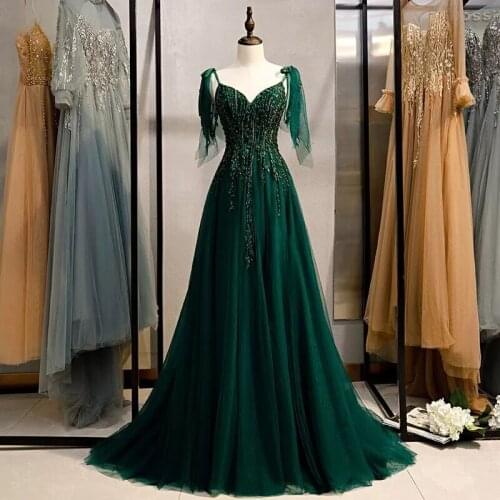 Elegant Evening Dress Women Diamond Floral Print Chiffon V-Neck Suitable for Evening Parties Bridesmaid Dresss Custom Color Gown