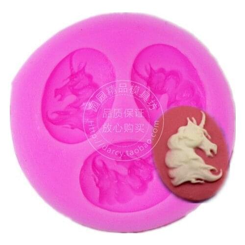 F111 Small Horse Silicone Fondant Mold Gum Paste Cake Decorating cake topper Mould