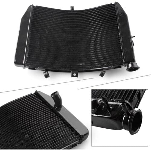 GSXR 600 750 K4 Motorcycle Aluminum Engine Cooling Radiator Assembly For SUZUKI GSXR600 GSXR750 2004 2005 Black