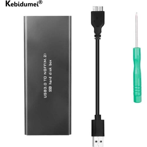 5Gbps NGFF M.2 to USB 3.0 SSD Enclosure Adapter Storage Case with UASP Applicable to 2230 / 2242 / 2260 / 2280 mm