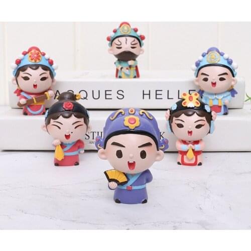 Creative Cartoon Mini Peking Opera Mask Sculpture Ornaments Living Room Desktop Decoration Craft Cake Car Decoration Accessories