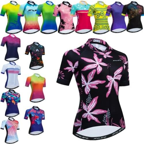 Summer Short Sleeve Women Cycling Clothing MTB Road Biking Jersey Bicycle Wear Clothes Ropa Ciclismo Girl Breathable Quick Dry