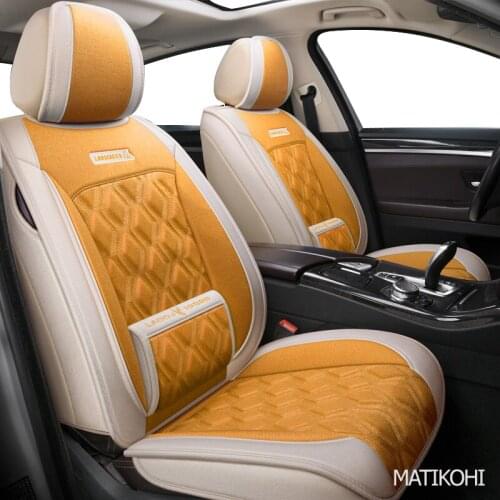 MATIKOHI flax car seat covers For ssangyong korando kyron rexton actyon sport rodius actyon tivolan chairman car protector sea