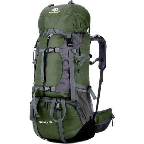 60L Multifunctional Rain Cover Waterproof Hiking Sports Backpack Outdoor Climbing Bag Camping Trekking Travel Rucksack For Men