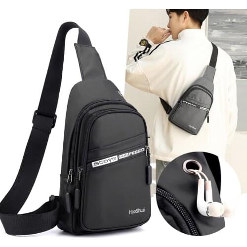 Men Nylon Sling Backpack Rucksack Travel Military Small Male Fashion Daypack Knapsack Cross Body Messenger Chest Bag
