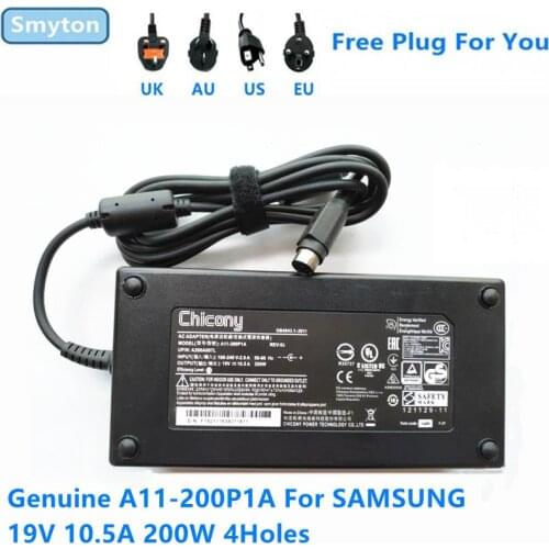 Genuine 19V 10.5A 200W A11-200P1A Power Supply AC Adapter Charger For SAMSUNG AD-20019 4Holes NP700G7A NP700G7C Gaming Laptop