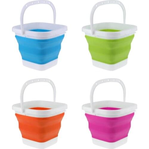 Camp Foldable Silicone Bucket Car Wash Outdoor Water Carrier Storage 3L RV Camper Accessories Camping Fishing Watering Bucket