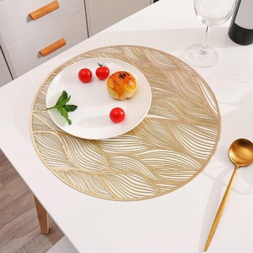 Heat Resistant Placemat Wide Application Anti-scratch PVC Table Decor Round Protector Mat for Dining Tables Kitchen Accessories
