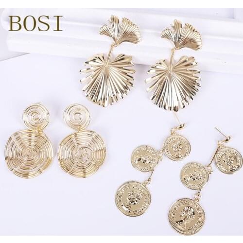 9 styles Fashion Leaves Earings Big Geometric earrings For Women Hanging long Drop Dangle Earrings geometric Statement Jewelry