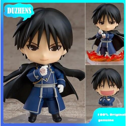 100% Original:Fullmetal Alchemist Roy Mustang Q version figma Action Figure Anime Figure Model Toys Figure Collection Doll Gift