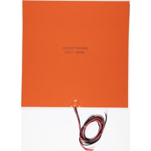 24V 350 X 350MM For Kossel Pro 3D Printer Install wih 100K Thermistor and 3M Tape Silicone Heater Pad