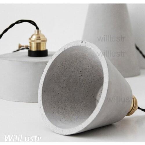 Willlustr concrete pendant light cement suspension lamp minimalist design nordic hanging lighting dinning room restaurant hotel