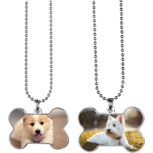 Pet Identification Tag Keychain Blanks DIY Heat Transfer Keychains Blank for DIY Sublimation Keyrings Decorations Making