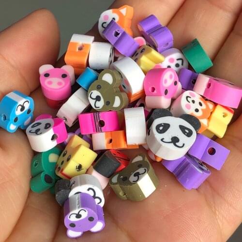 Animal Polymer Clay Beads Spacer Loose Beads for Jewelry Making DIY Handmade Children Bracelet Necklace Accessories