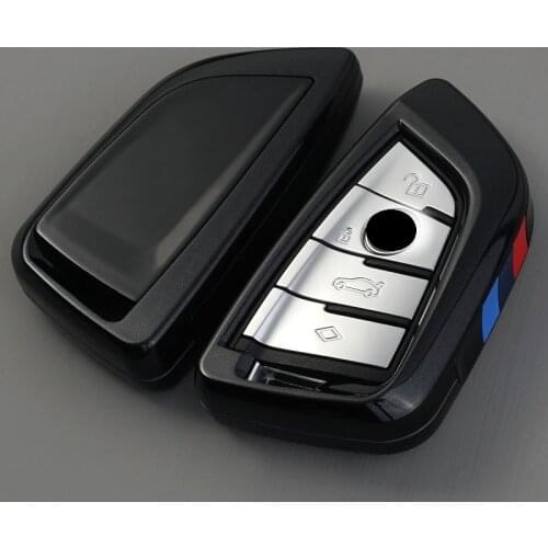 ABS Car key Cover Case Plating Remote Controller Key Bag Holder for BMW X1 X5 X6 F15 F16 F48 BMW 1 / 2 Series blade KeyChain