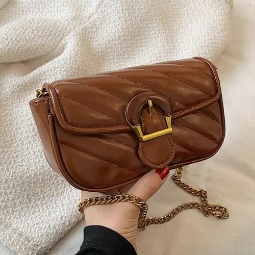 Designer Women Pu Leather Handbags Shoulder Bags Fashion Ladies Chain Crossbody Bags for Women High Quality Female Messenger Bag
