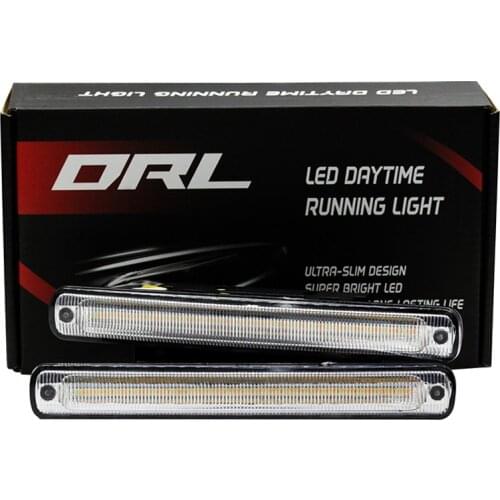 SELYNDE 2Pcs/Set Daytime Running Light LED DRL Fog Lamp with Flowing Yellow Turn Signal Lamp & On/Off Function Relay