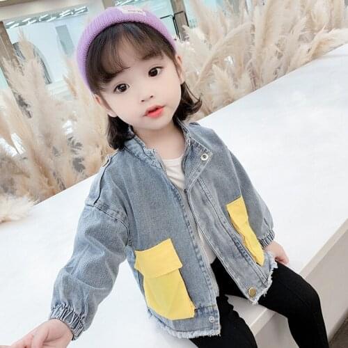 Casual Jean Jacket Spring Autumn Coat Outerwear Top Children Clothes School Kids Costume Teenage Girl Clothing High Quality