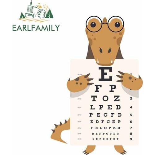 EARLFAMILY 13cm x 8.8cm For ALLIGATOR EYE Sunscreen Car Stickers Auto Refrigerator Decal Vinyl Material Decals Decoration