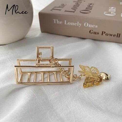 2021 Hot Sale Butterfly Hair Accessories Tridimensional Pendant Hair Claw Cool Girl Hair Bows Decorations Hair Clips For Women