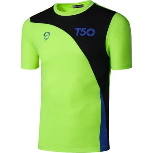 Jeansian Sport Tee Shirt Tshirt T-shirt Running Gym Fitness Workout Football Short Sleeve Dry Fit LSL145 GreenYellow2