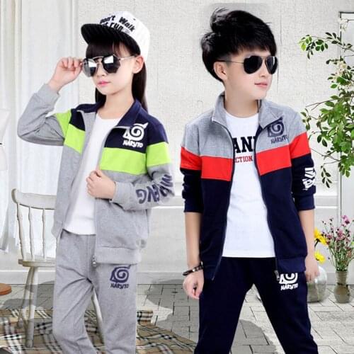 Newborn 3T-12 Yrs Baby Boys Clothes Set Girls Casual Suit Zipper Coat +Pants 2PCS Fashion Two Colors Suits Baby Girl Boy Clothes