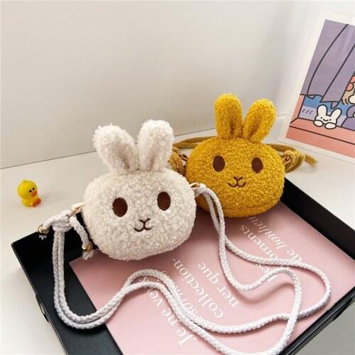 Cartoon plush messenger bag plush cute messenger bag fashion coin purse childrens bag mini animal bag childrens small shoulder