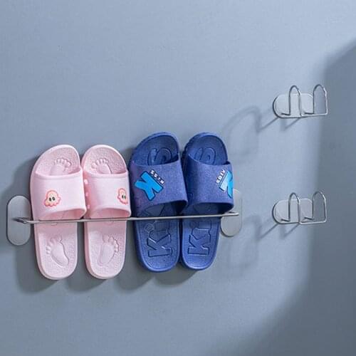 Wall Mounted Shoe Rack Shoe Hanging Holder Shoe Organizer Hanger Slippers Drain Storage Rack Shelf Bathroom Organizer