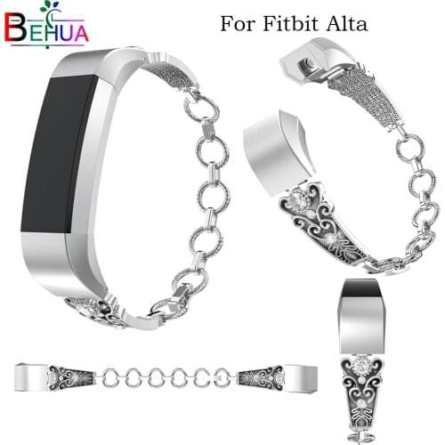 New Personality Metal watch Replacement Strap Wrist Band Belt for Fitbit Alta HR Bracelet Smart Watch Accessories High Quality