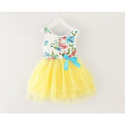 Girl Dress Summer 2018 New Floral Baby Girl Dress Princess Dress Infant Dresses Kids Clothing With Bow children girl clothes