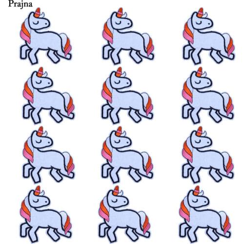 Prajna Hippie Unicorn Ironing Sewing Patches Cartoon Badges Cheap 10PCS Set Patch For Clothing Ornament Handicrafts Appliques