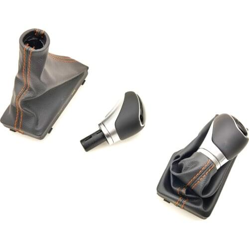 Gear control shift handle black High Glossy A/T Gear Shift Knob Leather Boots 46720C1200 for 2015-2017 Hyundai LF Sonata