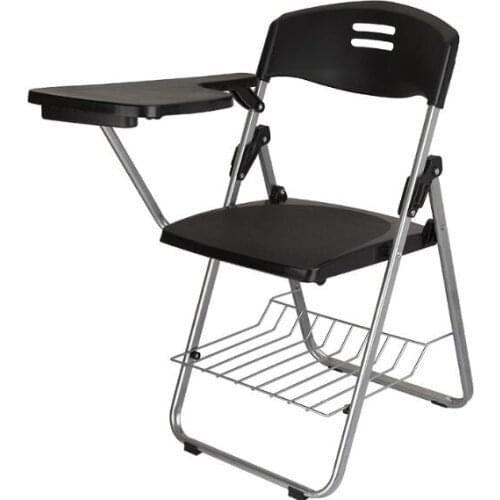 Folding Office Chair Conference Training Chairs Writing Chair with Wordpad