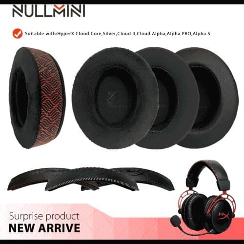 NullMini Replacement Earpads Headband For HyperX Cloud Core,Silver,Cloud II,Cloud Alpha,Alpha S,CouldX Headphones Color Changing
