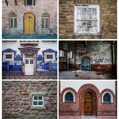 ZHISUXI Vinyl Photography Backdrops Prop Classical Wooden doors Theme Photography Background GD20518 -03