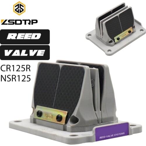 ZSDTRP Carbon Fiber Intake Reed Valve For HONDA CR125R NSR125 1987-2002 Motorcycle Intake Reed Valve For V-Force CR125R NSR125