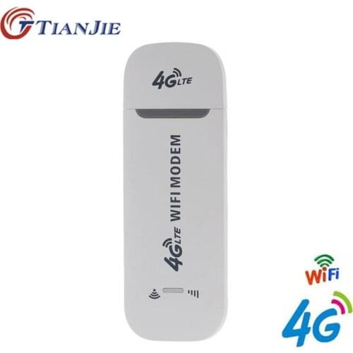 TianJie WiFi Router 100Mbps USB Modem Wireless Broadband Mobile Hotspot LTE 3G/4G Unlock Wingle Dongle