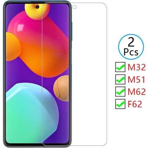 Protective tempered glass for samsung m51 m62 f62 m32 51m 62m 62f screen protector on galaxy m 51 f 62 32 film samsun galaxi n51