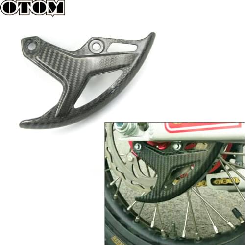 OTOM Motorcycle Rear Brake Disc Protective Cover Carbon Fiber Guard Visor For HONDA CRF250R CRF250X CRF450R CRF450X Motorbike