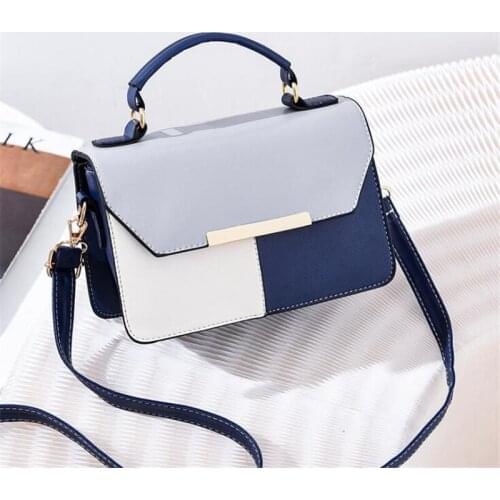 Womens diagonal bag 2021 new womens bags new atmospheric hit color messenger shoulder bag handbag