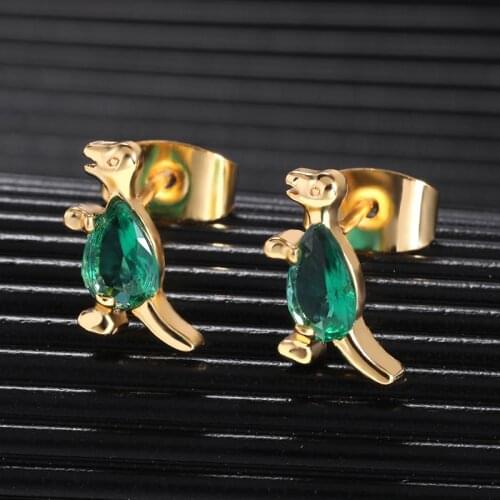 Mini Dinosaur Earings Fashion Jewelry Cute Animal Stud Earrings 2021 boucle oreille femme