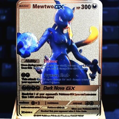 Golden Card Pokemon Game Anime Card Golden Metal Pikachu Fire-breathing Dragon Collection Card Childrens Toys pokemon toy