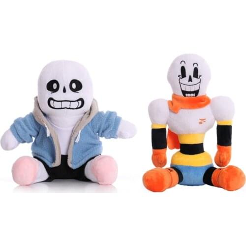 2pcs/Set Undertale Plush Undertale Sans Plush Toys Cartoon Sans Papyrus Plush Soft Stuffed Toys for Children Christmas Gift